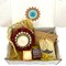 Personalize Diwali Gift Boxes Candle Holder with Mewa Bites Hamper Sweets Dry Fruits for Employees Home Office India Festival Gift Hamper for Friends Family & Relatives - Corporate Gift